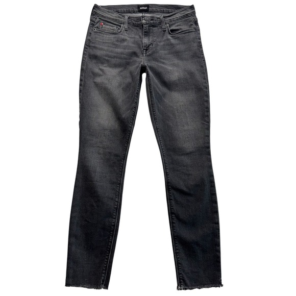 Denim - Hudson Krista Super Skinny Gray Wash Frayed Hem Jeans‎ Size 27 #26
